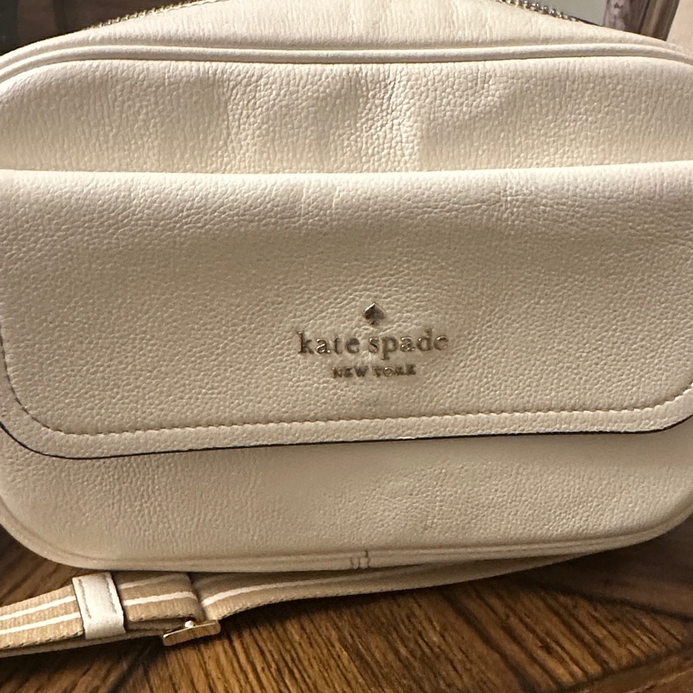 kate spade Pebbled Cream Crossbody Bag